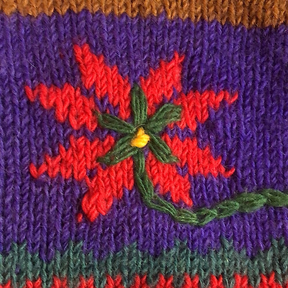 Vintage Handmade in Nepal 100% Wool Cardigan - Picture 6 of 15